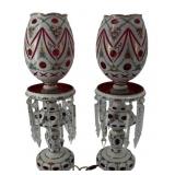 A Fine & Large Pair Of Bohemian Glass Lusters