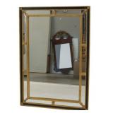 Vintage Gilt & Ebonised Panel Mirror.