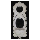 Antique White Painted Continental Mirror.