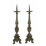 Early 19th Century Pair of Bronze Candlesticks