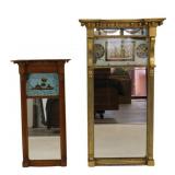 Lot Of 2 Antique American Eglomise Mirrors.