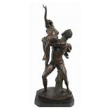 Unsigned Bronze Sculpture Abduction of Persephone.