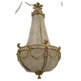 Large & Impressive Bronze Balloon Form Chandelier.