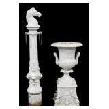 Antique Cast Iron Hitching Post Together with