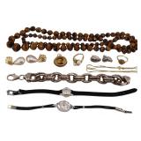 JEWELRY. Collection of Gold Silver and Gem Jewels.