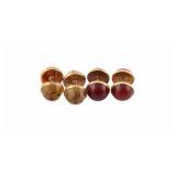 JEWELRY. (2) Pair of 14kt Gold and Gem Cufflinks.