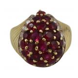 JEWELRY. Ruby and Diamond Cocktail Ring.