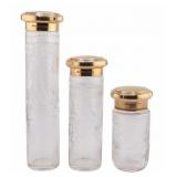 JEWELRY English 9ct Gold & Cut Glass Vanity Bottle