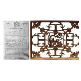 Large 19th C Chinese Camphor Wood Carving.