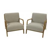 A Pair Of Midcentury Style Arm Chairs.