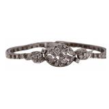 JEWELRY. 14kt Gold and Diamond Bracelet.