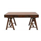Vintage Neoclassical Style Campaign Desk.
