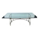 Vintage Neoclassical Style Steel & Brass Table.