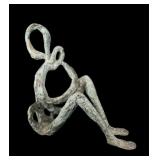 Unsigned Bronze Sculpture Of Mother & Child.