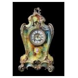 Large Ansonia Royal Bonn Mantel Clock With Open