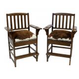 American Heritage Pair Of Arts & Crafts Style Oak