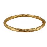 JEWELRY. Italian GORI 18kt Gold Hinged Bracelet.