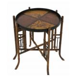 Antique English Folding Bamboo Tray Top Table.