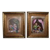 A Pair of Sevres (?) Decorative Porcelain Plaques