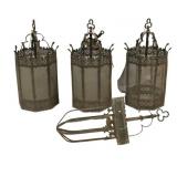CALDWELL  Quality Lot Of 4 Antique Hurricane