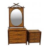 Vintage Bamboo Bedroom Set