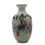 Chinese Famille Rose Vase with Multiple Women.