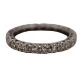 JEWELRY. 13kt Gold and Diamond Eternity Band Ring.