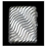 SILVER English Silver Textured Wave Cigarette Case