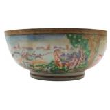 Chinese Export Bowl with Figures on Horseback.