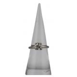 JEWELRY. Platinum and Old Mine Cut Diamond Ring.