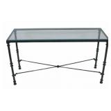 After Giacometti Patinated Metal Console Table.