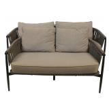 2 Modern Demilune Settees.