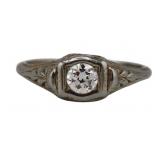 JEWELRY. Lambert Bros. 18kt Gold Art Deco Diamond