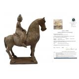 Chinese Pottery Horse and Rider with Age Analysis.