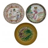 Collection of 3 Chinese Porcelain Dishes.