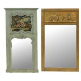 Lot of 2 Vintage Trumeau Style Mirrors.