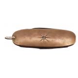 GOLD. 10kt Gold and Diamond Pocket Knife.