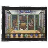 TINGQUA Style Oil on Canvas of Interior Scene.
