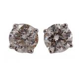 JEWELRY. Pair of 0.65ct Diamond Stud Earrings.