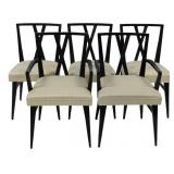 TOMMY PARZINGER Set of 5 Dining Chairs.