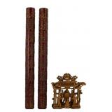 Chinese Lacquer & Gilt Decorated Grouping.