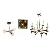 3 Midcentury Chandeliers.