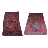 2 Vintage and Finely Hand Knotted Carpets
