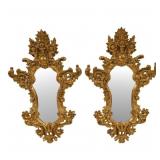 Fine 18th/19th C Pair of Highly & Finely Carved