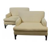 Pair of PROFILES Upholstered Loveseats.