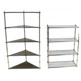 (2) After Maison Jansen Steel & Gilt Etageres.
