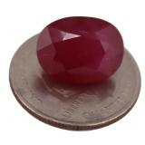 JEWELRY. (1) Loose Oval Faceted Ruby.