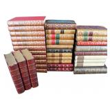 Large Group Decorative Leather Bound Books 34 Vol