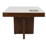 Midcentury Center Table with Multi-Color Panel.