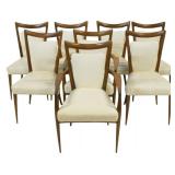 Set of (8) Midcentury Gio Ponti Style Chairs.